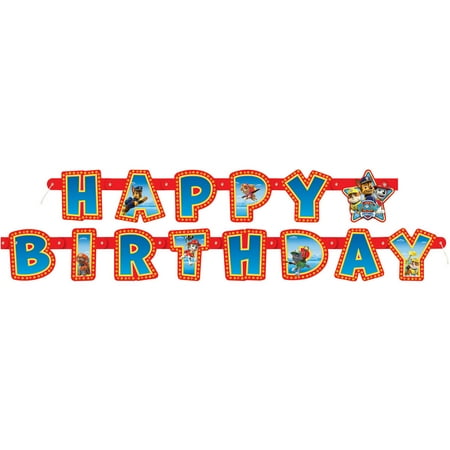 Paw Patrol Birthday Banner 6 25 Ft 1ct Walmart Com