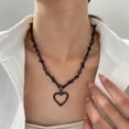 thumbnail image 3 of Collar de alambre de púas para mujer, gargantilla gótica de alambre de púas con espinas en forma de corazón, collar de cadena Punk de Hip Hop, regalo de joyería para niñas, 3 of 5