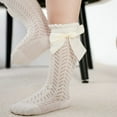 thumbnail image 2 of JYYYBF Baby Girls Knee High Socks, Elastic Bow Socks Soft Lightweight Mesh Socks Long Socks, 2 of 4