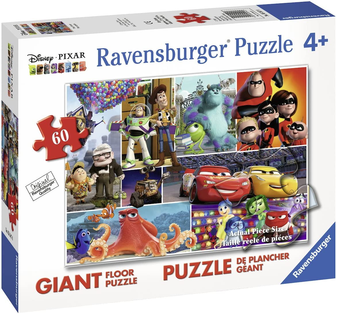 Ravensburger - Floor Puzzle - Pixar Friends - 60 Piece Giant Kids Jigsaw  Puzzle