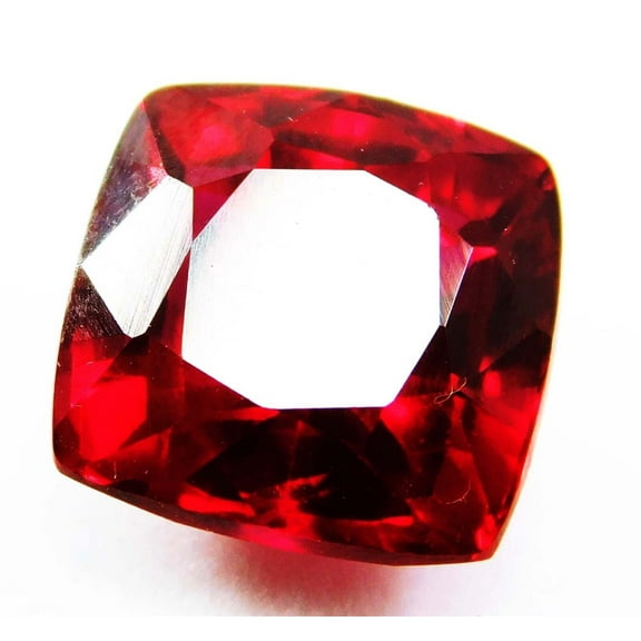 8.60 Ct CERTIFIED NATURAL Ruby Red SQUARE Cushion Cut Loose Gemstone Earing Size