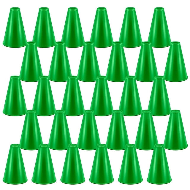 30 megáfonos HSLCGF de plástico verde para porristas, 20 x 13 cm