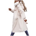 thumbnail image 1 of Gibobby Chamarra larga mujer, Chaqueta de larga de plumón de pato con capucha para mujer, ligera, gruesa para invierno(Blanco,XG), 1 of 5