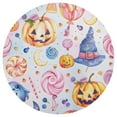 thumbnail image 3 of Ryvnso Magic Pumpkin Halloween Candy Round Plate Mats Dining Table Placemat Set of 4 for Holiday Decoration, 3 of 7