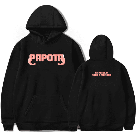 CA7RIEL & Paco Amoroso Merch Papota Classic Logo Hoodie Long Sleeve Unisex Casual Outfits Pullovers Album Tour Hoodie