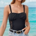 thumbnail image 4 of HBFAGFB Jumpsuit Womens Fashion Mesh Lace Slim Fit Tops Trendy Rompers Triangle Bottoms Black Size L, 4 of 8