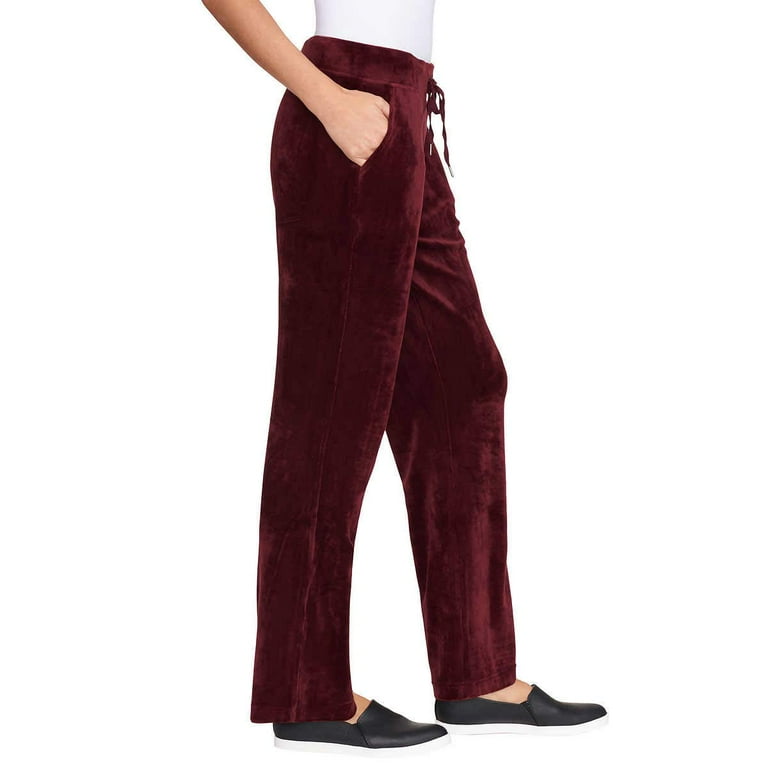 Gloria Vanderbilt Women s Jemma Ultra Soft Velour Sweatpants Walmart