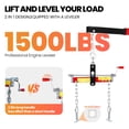 thumbnail image 6 of 2 Ton Hydraulic Engine Hoist with Folding Boom, 4-Wheel Mobility, Adjustable Height & Steel Hook, 4000Lbs for Garage Lifting, Cargo Stacking & Auto Body, Red, 6 of 8