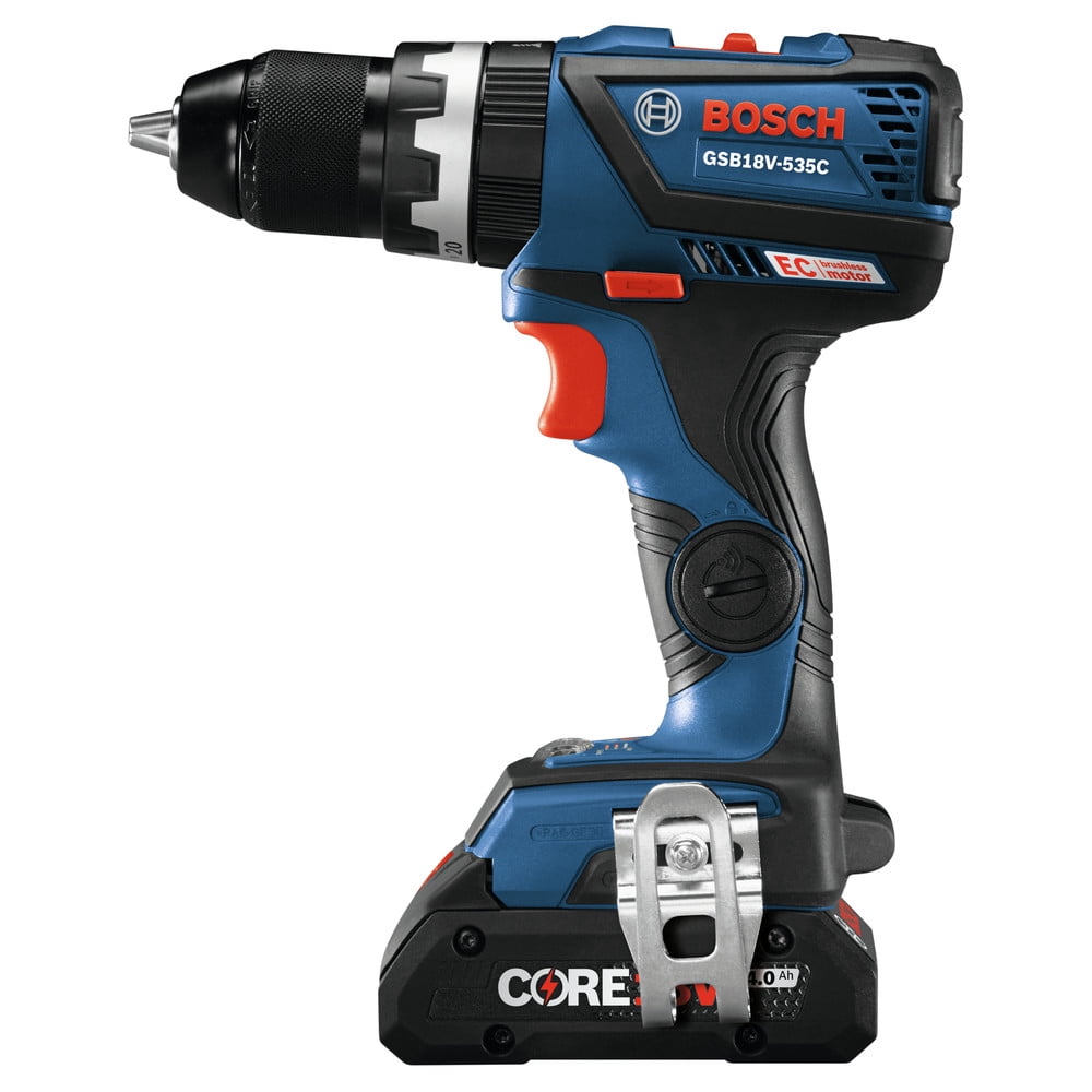 Restored Bosch GSB18V-535CB15-RT 18V Lithium-Ion Brushless 1/2 in. Cordless Hammer Drill Driver Kit (4 Ah) (Refurbished)