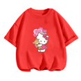 thumbnail image 3 of Camiseta de Anime Hello Kitty, conjuntos de camisetas para niños, moda para mujeres, ropa de manga corta para bebés, camisetas casuales de verano para miércoles, 3 of 5