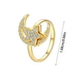 thumbnail image 2 of Anillo giratorio de diamantes Wmkox8yi de mariposa dorado lujo moda europea y americana, 2 of 3