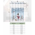 thumbnail image 6 of No Hook Shower Curtain with Snap in Liner, Christmas Wnter Snowman Looking at Robin Squirrel Snowflakes Shower Curtains for Bathroom, Washable Shower Curtain Liner Set with Mesh Top Window, 36"x78", 6 of 6