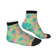 thumbnail image 3 of Bingfone Colorful Palm Leaves Design Patterned Men'S Women'S Casual Cotton Socks, 3 of 9