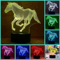 YSITIANNA Horse Gifts for Kids, 3D Horse Illusion Night Light. Horse Lamp with Remote Control,16 Colors Changing Dimmable Lamp for Child Bedroom Decor, Boys Girls Men Holiday Xmas Birthday STNL#4462