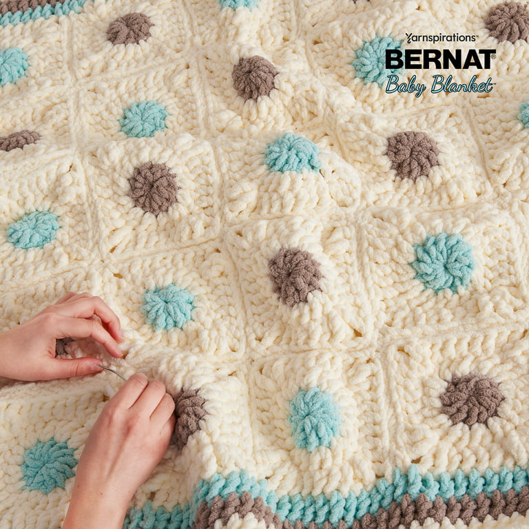 Baby Blue, Baby Denim and Little Cosmos Baby Blanket by Bernat