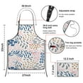 thumbnail image 3 of Multicolor Abstract Floral and Leaf Pattern Apron-Garden Aprons for Women with Pockets-Cotton Linen Waterproof Kitchen Cooking Gardening Aprons Adjustable for Kitchen,Cooking,BBQ and Salon 33x27 Inch, 3 of 7