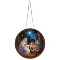 thumbnail image 2 of Fiudx Ofertas relámpago Letrero colgante de Navidad acrílico redondo para colgar en la pared, decoración festiva para la natividad, 2 of 3