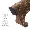 thumbnail image 4 of DREAM PAIRS Women's Mid-Calf Cowboy Boots Classic Embroidered Western Boots with Square Toe Comfortable Chunky Heel Vegan Leather Boots, 4 of 9