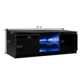 thumbnail image 2 of Costway High Gloss LED TV Stand Unit Cabinet Media Console Furniture w/ Shelves, 2 of 10