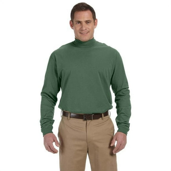 D420 Devon & Jones Sueded Cotton Jersey Mock Turtleneck Dill XS