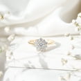 thumbnail image 4 of Rosec Jewels Lab Created Diamond Flower Ring - Cluster Engagement Ring - EF-VS Grade Certified, 14K Yellow Gold, US 3.00, 4 of 9