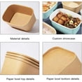 thumbnail image 3 of Brown Meal Prep Containers With Lids,2025 New Paper Meal Prep Containers With,Rectangle Food Kraft Paper Meal Prep Containers (20PCS,17oz), 3 of 7