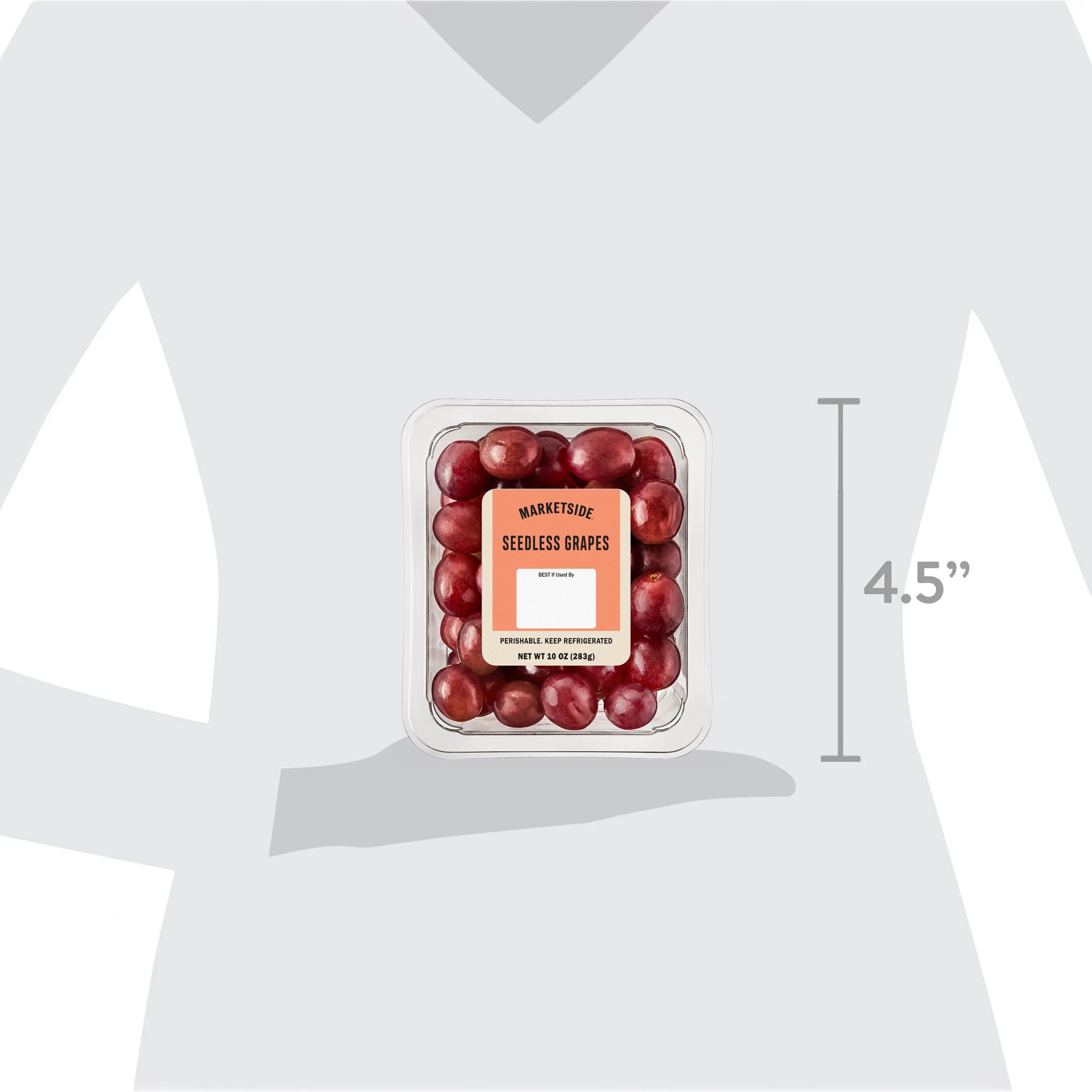 Marketside Seedless Whole Grapes, 10 oz, Pre-Cut (Fresh)