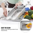 thumbnail image 4 of VEVOR 6 Pack Steam Table Pans 20.9 x 12.8 x 3.9 Inch Deep Steam Table Pan Full Size 13L Deep Food Container Stainless Steel Oven Tray Hotel Pans Anti-Jam Steam Table Food Pan, 4 of 8
