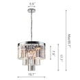 thumbnail image 5 of SIMPOL HOME Modern Crystal 3-Tier Adjustable 7-Light LED Chandelier Pendant Light, 5 of 6