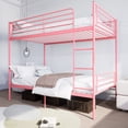 thumbnail image 6 of DeepRoar Bunk Bed Twin Over Twin, Heavy Duty Metal Bunk Bed Frame with Ladder and Guardrail, Convertible 2 Beds, Bunk Bed for Adults and Teens, Space-saving Bunk Bed for Bedroom, Dorm, Easy Assembly, 6 of 7