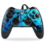 MightySkins PREXBONCO-Blue Skulls Skin for PowerA Pro Ex Xbox One Controller Case Wrap Cover Sticker - Blue Skulls