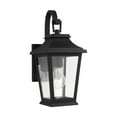 thumbnail image 3 of Open Box Generation Lighting Warren Mini 6.5 in. W 1-Light Textured Black Outdoor Wall Mount Lantern with Clear Glass Panels, 3 of 6