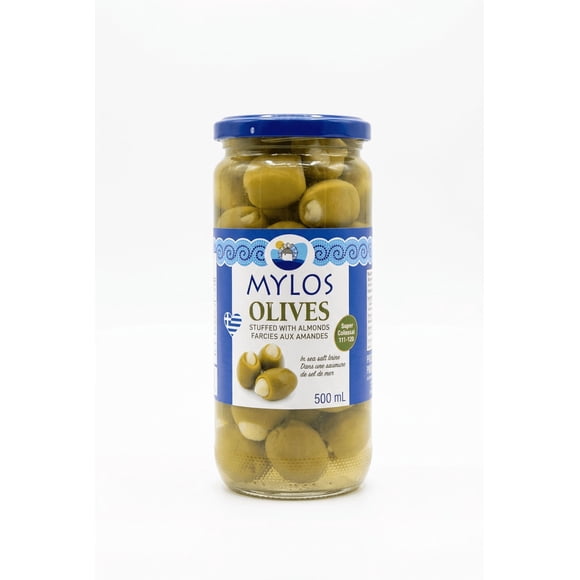 MYLOS GREEN OLIVES WITH ALMOND