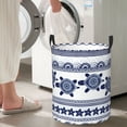 thumbnail image 4 of Picia Sea Underwater Turtles Large Laundry Basket, Waterproof, Freestanding Laundry Hamper, Collapsible Tall Clothes Hamper with Extended Handles-Medium, 4 of 8