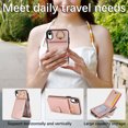 thumbnail image 5 of Allytechgroup iPhone XR Wallet Case, Ring Holder Stand Cards Slots Shockproof Retro Flip Back Cover Phone Case for Apple iPhone XR, Rosegold, 5 of 8
