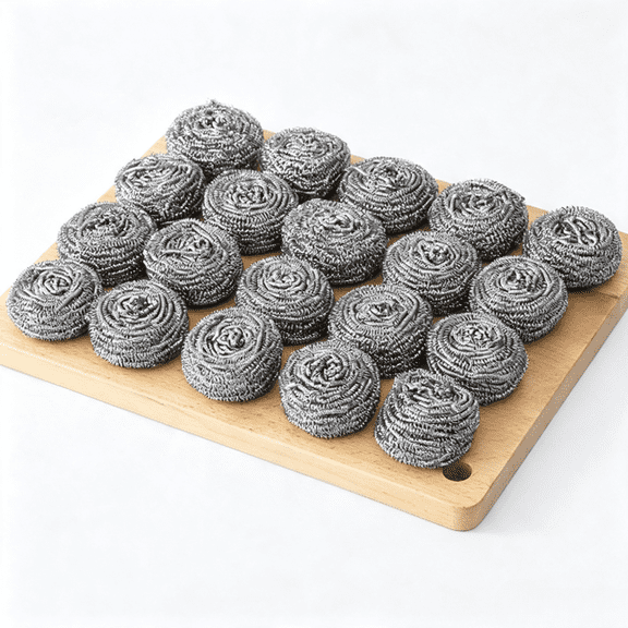 20Pcs Steel Wool Scrubber Pads for Cleaning Dishes, Pans, Pots, Ovens, Grills, Sinks - Stainless Steel Scrubbers for Kitchen