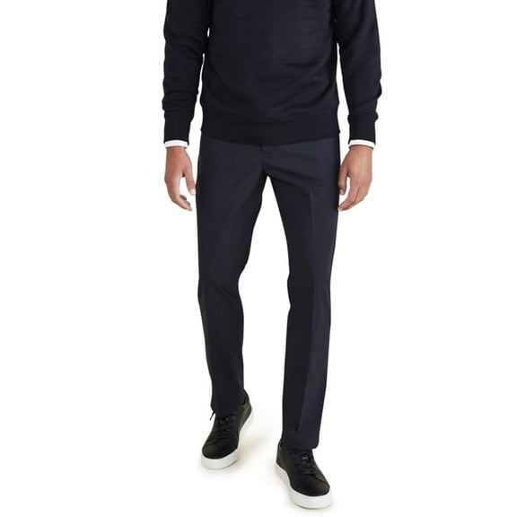 Dockers Men's Signature Go Slim Fit Khaki Smart 360 Tech Pants, Beautiful Black, 36W x 32L