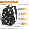 thumbnail image 3 of Sun and Moon Gothic Pattern 17" Waterproof Oxford School Backpacks for Teens, S-Shape Padded Straps, for School, Travel, Hiking, Camping, 3 of 5