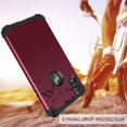 thumbnail image 3 of iPhone XR Case, iPhone XR Phone Case, 3 in 1 Heavy Duty Rugged Hybrid Hard PC Cover Soft Silicone Bumper Impact Resistant Non-Slip Shockproof Protective Case for iPhone XR 6.1 Inch, Wine Red, 3 of 8