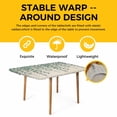 thumbnail image 4 of Teal Green Eucalyptus Leaves Table Cloths for 5 Foot Rectangle Tables, Spring Plants Country Beige Patio Waterproof Elastic Fitted Tablecloths, Washable Rectangular Table Cover for Camping, 4 of 8