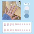 thumbnail image 1 of 24P Cute Childlike Rainbow Nail Art Cubierta completa Uñas postizas artificiales Usar uñas postizas reutilizables Prensa de bailarina en Nail Art Dengxun unisex, 1 of 2