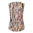 thumbnail image 4 of Camiseta sin mangas de encaje con estampado de mujer Camiseta sin mangas de empalme de cuello redondo Camiseta ligera y cómoda delgada OAVQHLG3B Store  lin121212, 4 of 5