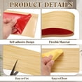 thumbnail image 3 of Uxcell Flexible Vinyl Baseboard Molding Trim, 4 Inch x 3 Feet Self-Adhesive Peel and Stick Molding Trim for Walls Floor, Yellow Wood Grain, 3 of 6