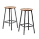 thumbnail image 1 of Homylin Pack de 2 Taburetes de Bar, Retro Industrial Redondo 40*40cm，Base Acero para Cocina Bares Cafeterías Apartamentos Pequeños, Vintage, 1 of 5