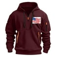 thumbnail image 2 of Xysaqa Hoodies for Men, Men's Novelty Hoodies American Flag Graphic Vintage Printed Pullover Tops Fall Winter Sport Hooded Sweatshirt with Pocket M-3XL, 2 of 4