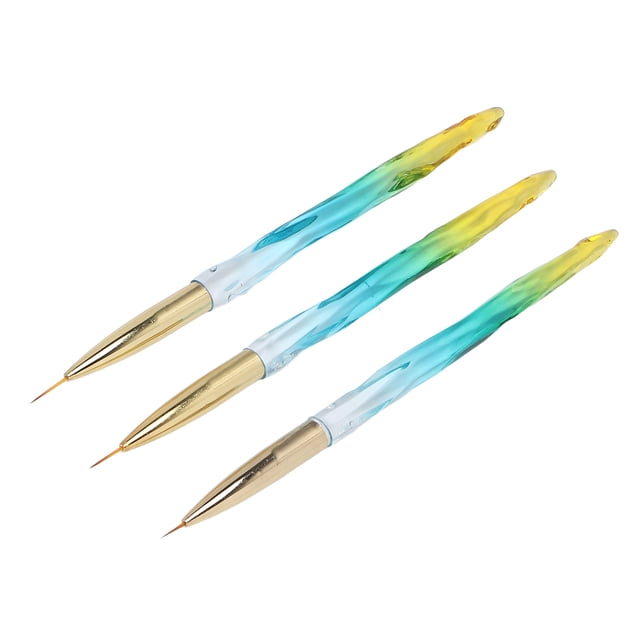 Pinceles para decoración de uñas, 3 tamaños, bolígrafo de pintura profesional para uñas de Gel UV DIY, para tienda de uñas en casa