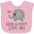 thumbnail image 3 of Inktastic Nana and Poppy Love Me Boys or Girls Baby Bib, 3 of 4
