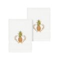 thumbnail image 2 of Authentic Hotel and Spa Turkish Cotton Pineapple Embroidered White 2-piece Washcloth Set, 2 of 3