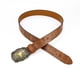 thumbnail image 3 of Cinturón de cuero de mezclilla occidental Niutou con hebilla de placa grande, cinturón de cuero PU punk para jóvenes y jóvenes de la sociedad vintage de moda para hombres, 3 of 5