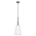 thumbnail image 2 of Hunter - Nolita 1-light Brushed Nickel, Small Pendant Light, Dimmable, Modern Style, Cone Shaped, for Bedrooms, Kitchens, Dining, Living Rooms - 19885, 2 of 7